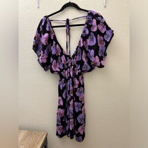 Ava Sky Dress Barbie Short Dress Barbie Short Violet Aloha Bloom Size M